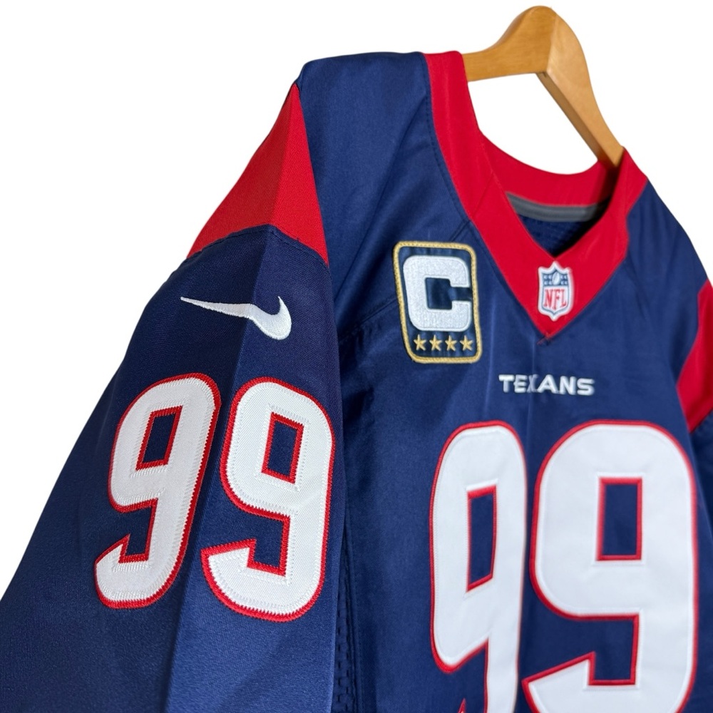 Houston Texans Jersey XL Blue JJ Watt #99 NFL Football Nike OnField Size 44 NWT - Picture 6 of 11